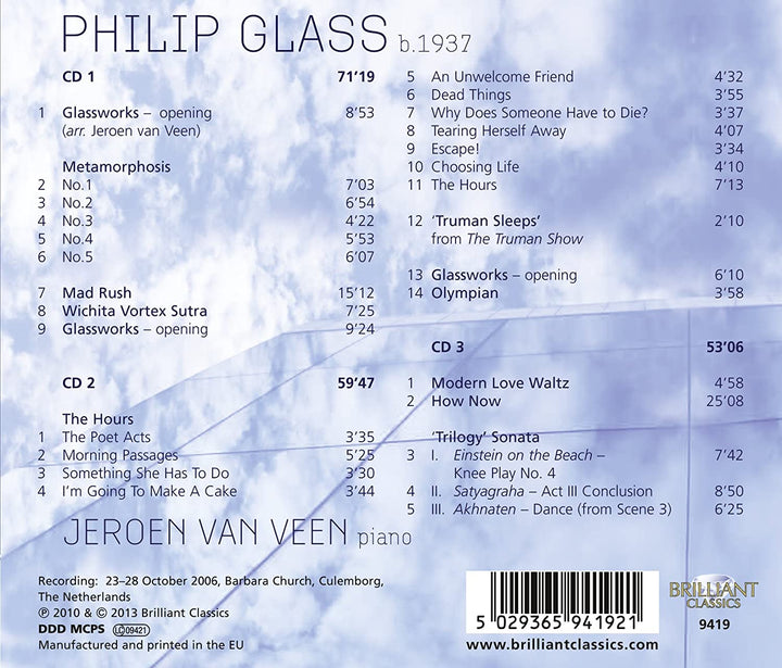 Glass: Solo Piano Music [Audio CD]