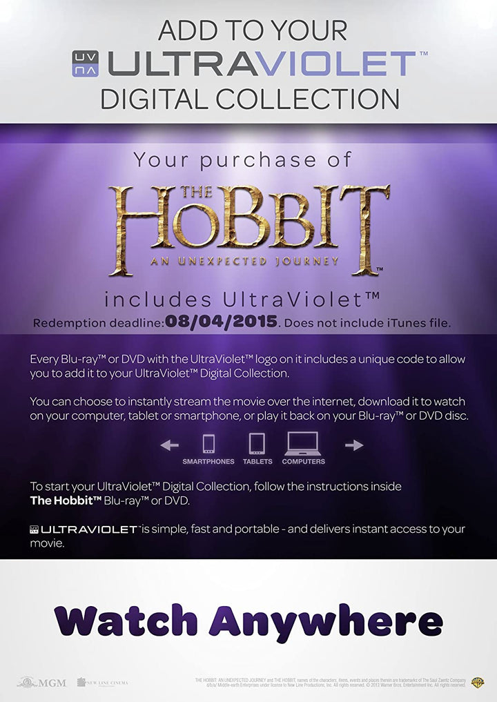 Der Hobbit: Eine unerwartete Reise [Steelbook] [2012] [Region Free] – Fantasy/Abenteuer [Blu-ray]