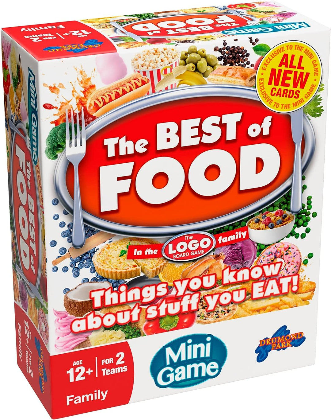 Drumond Park The LOGO Best of Food Mini Board Game - The Family Board Game of Brands and Products You Know and Love, Mini Travel Board Games