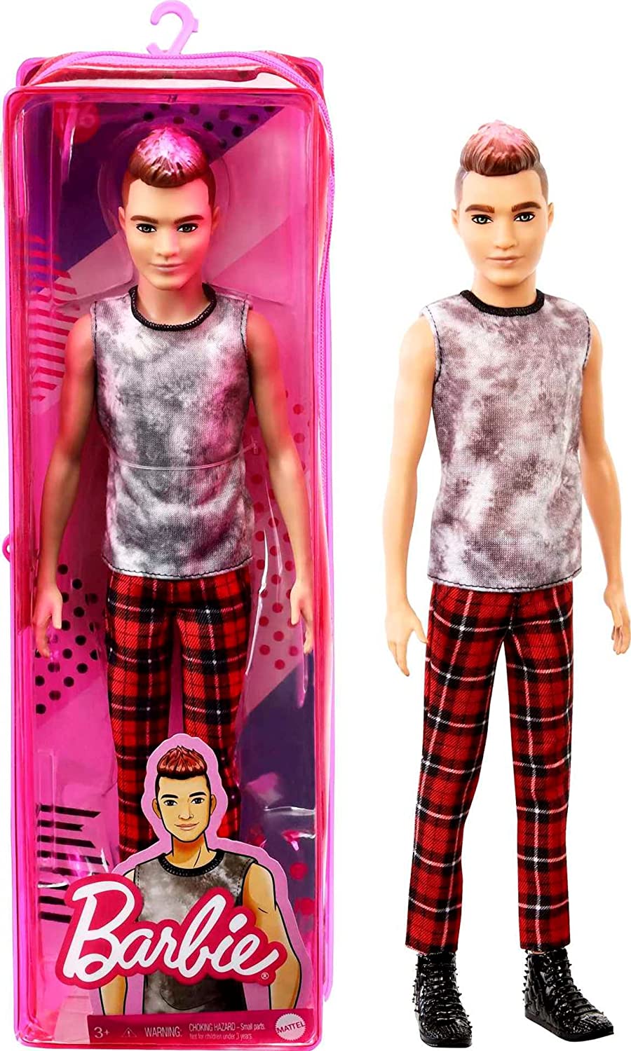 Barbie GVY29 Ken Fashionista Rocker Ken Doll, Multicolor, 32.39 cm*5.08 cm*10.16 cm