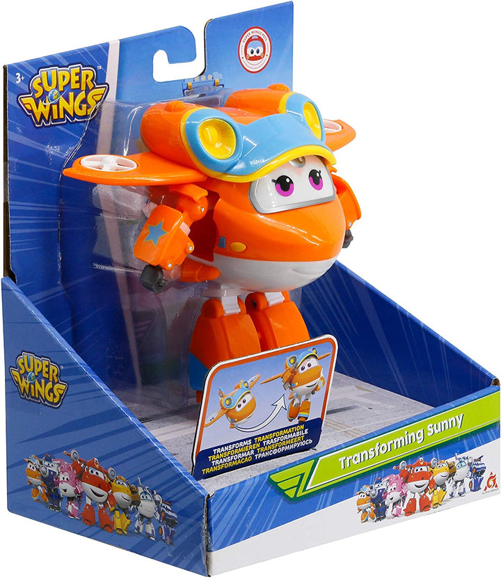 Super Wings EU750230 Sunny 5" Transforming Character, Orange