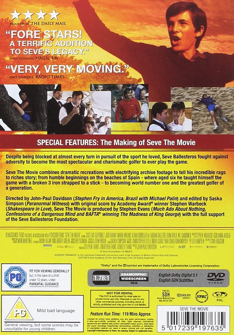 Seve: The Movie [2017] - Sport/Drama [DVD]