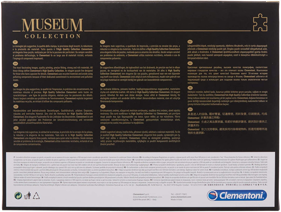 Clementoni 31415 Museum Collection puzzle pour adultes et enfants Van Deal Bol de Fleurs - 1000 Pièces