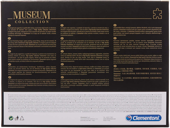Clementoni 31415 Museum Collection puzzle pour adultes et enfants Van Deal Bol de Fleurs - 1000 Pièces
