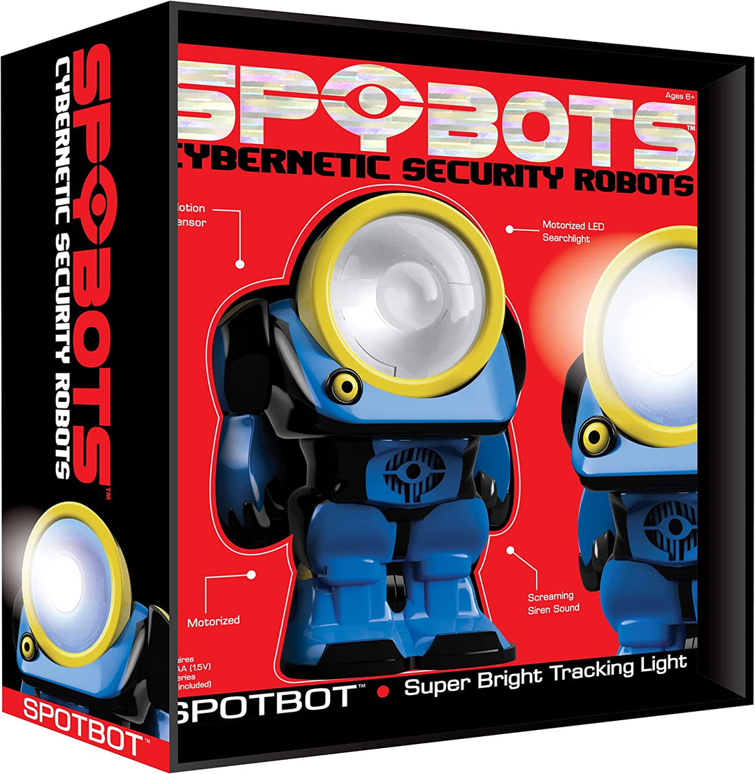 SpyBots SpotBot - security robot! LED serchlight. Fun Boys gadget toys