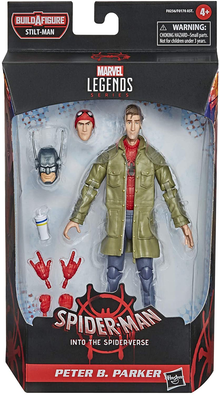 Hasbro Marvel Legends Series Spider-Man: Into the Spider-Verse Peter B. Parker, 15 cm große Actionfigur zum Sammeln, Spielzeug für Kinder ab 4 Jahren