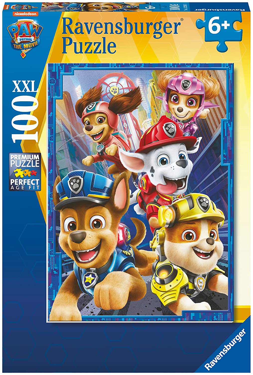 Ravensburger 4005556132683 Puzzle 100 pièces XXL chiens héroïques/Pat'Patrouille, le Film Children's