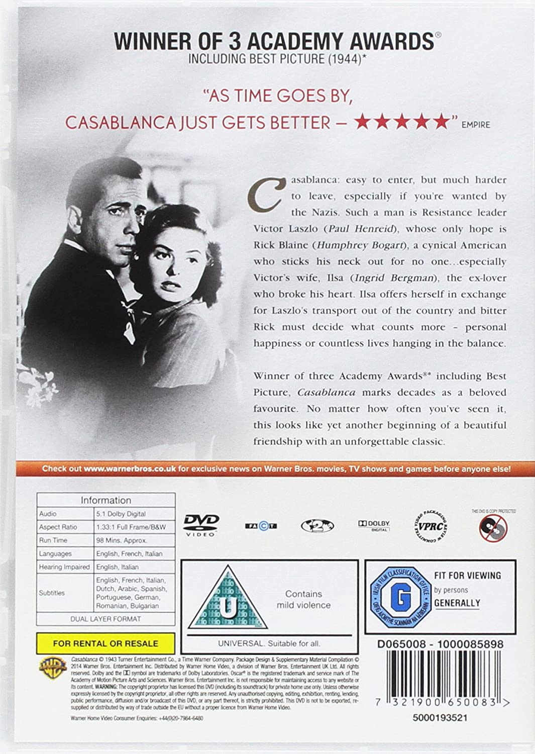 Casablanca [DVD]