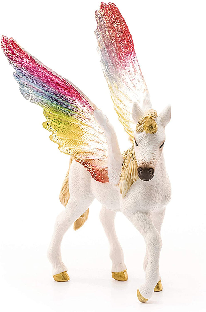 Schleich 70577 Geflügeltes Regenbogen Einhorn Fohlen Figur