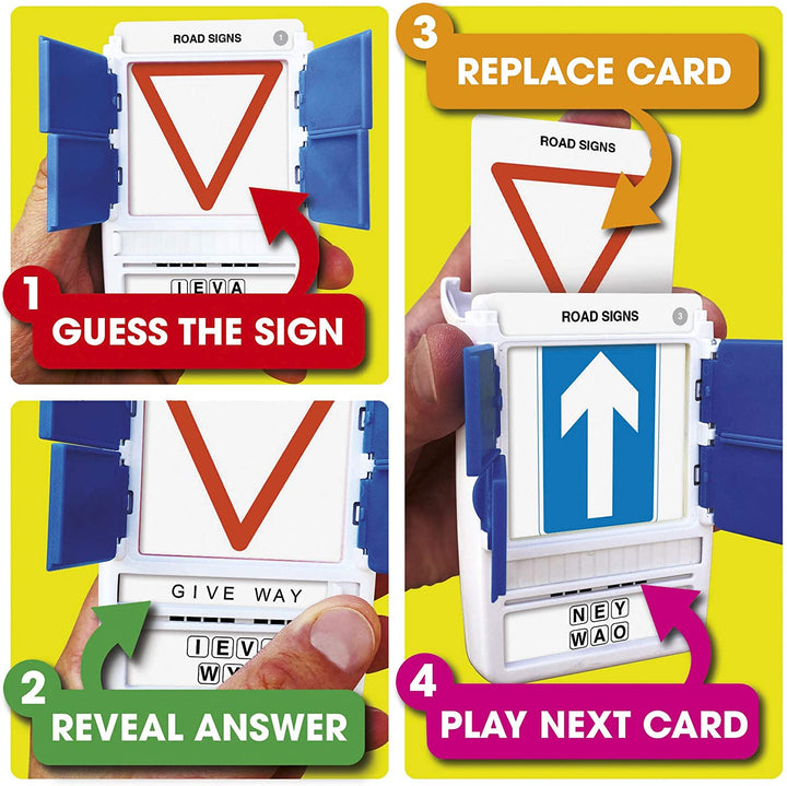 100 PICS Road Signs Travel Game - Traffic Sign Flash Cards, Helps Learn DVLA Highway Code Theory Driving Test UK