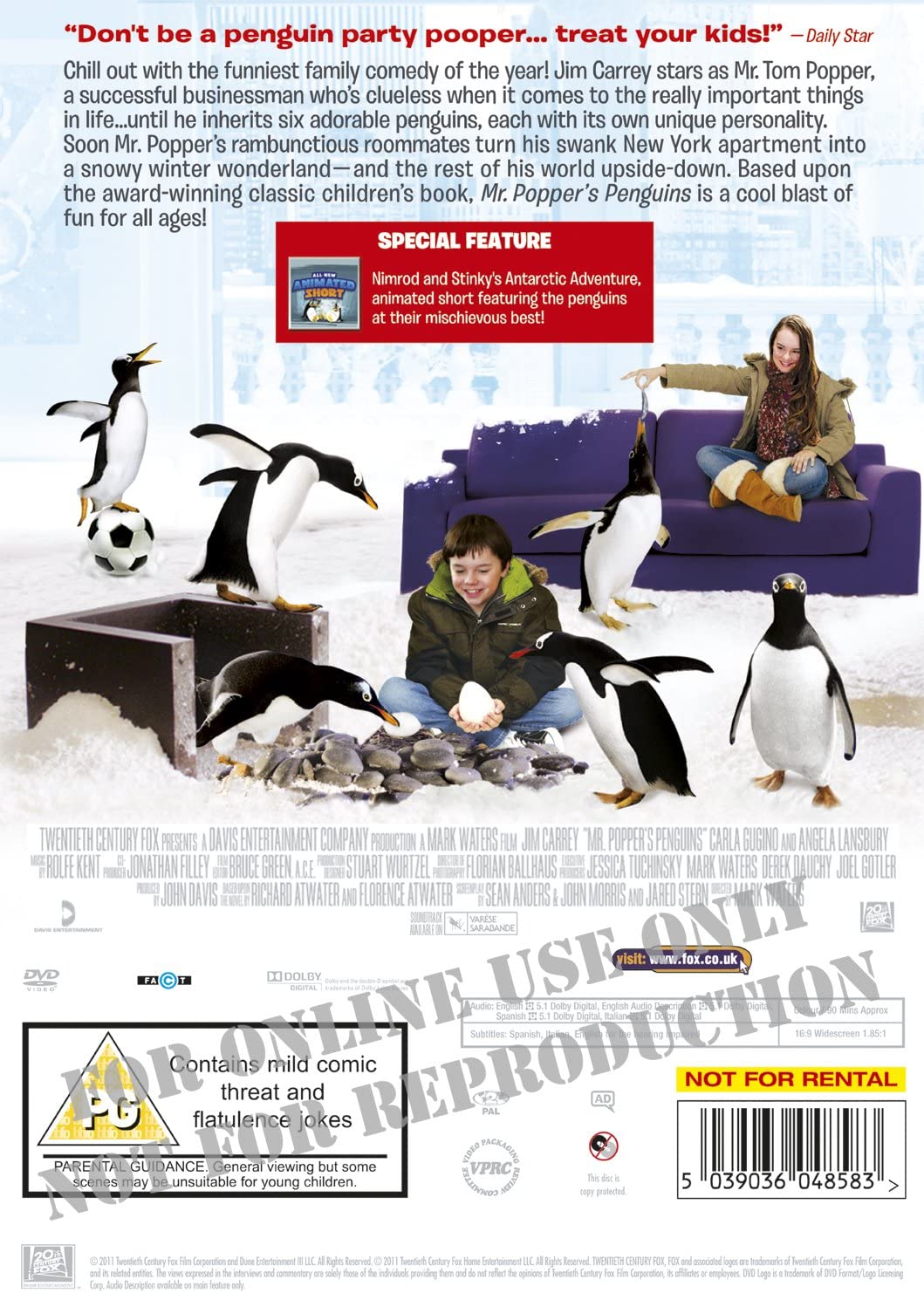 Mr. Popper's Penguins [2017] - Comedy/Family [DVD]