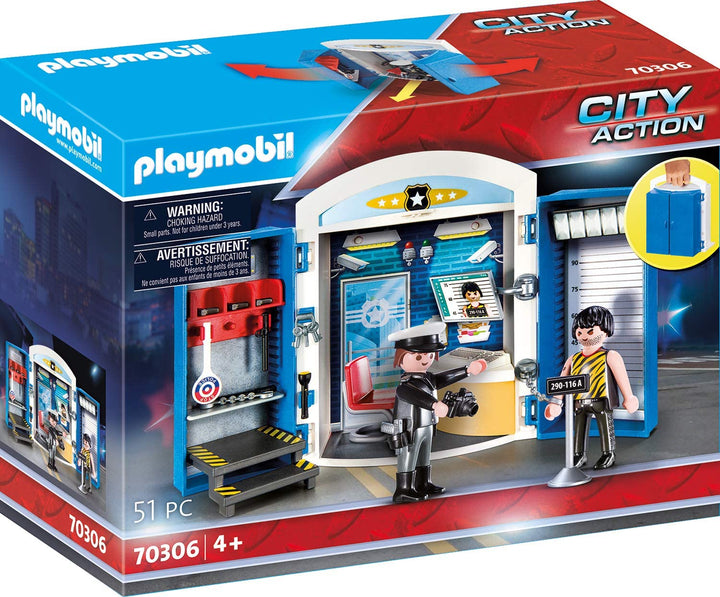 Playmobil 70306 City Action Polizeistation Spielbox für Kinder ab 4 Jahren
