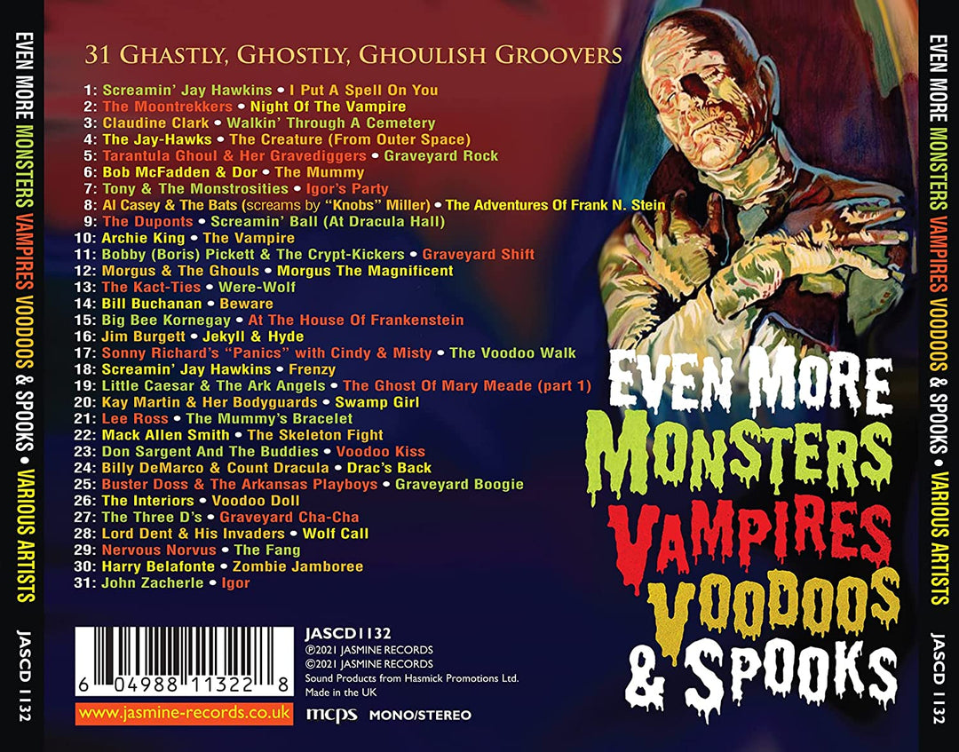 Even More Monsters, Vampires, Voodoos & Spooks - 31 Ghastly, Ghostly, Ghoulish Groovers [Audio CD]