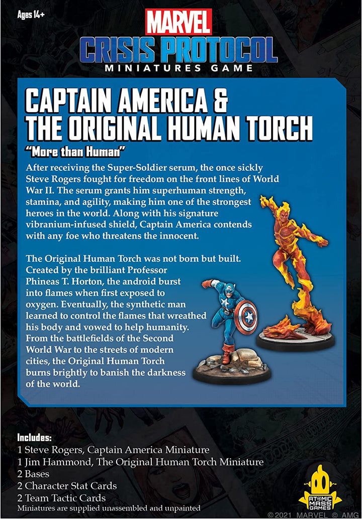 Marvel Crisis Protocol Captain America & The Original Human Torch