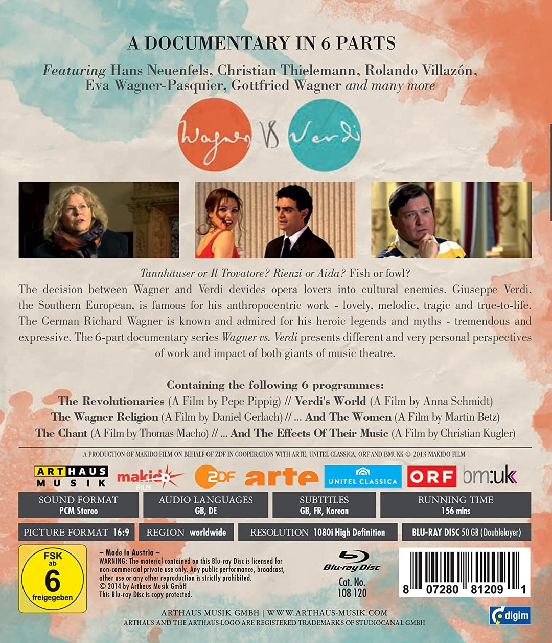 Wagner vs. Verdi: Dokumentarfilm [2013] [2014] – Drama [Blu-ray]