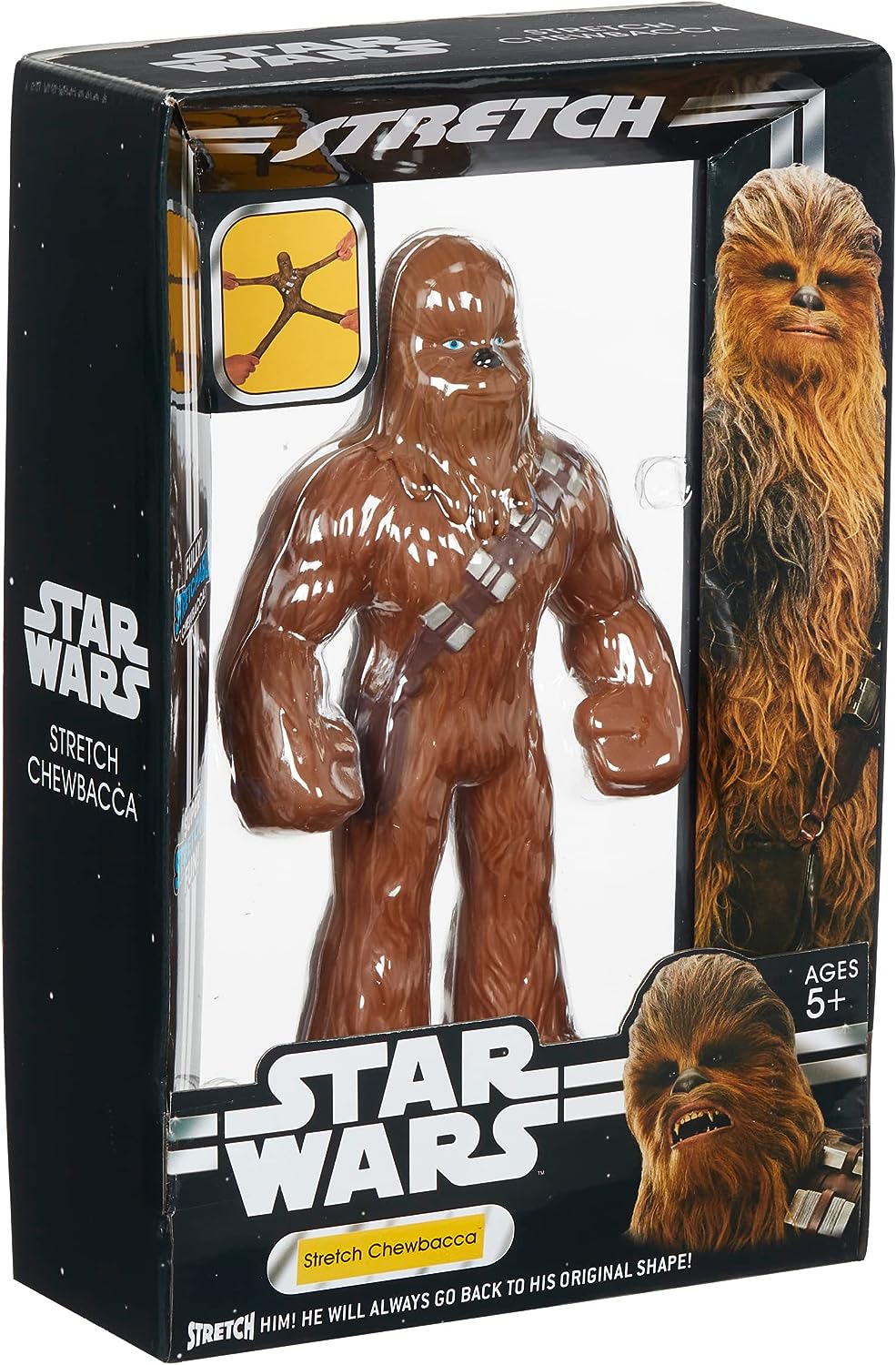 STAR WARS GROSSES CHEWBACCA STRETCH-SPIELZEUG, Dehnbare Arme, erstaunlicher dehnbarer Spaß.