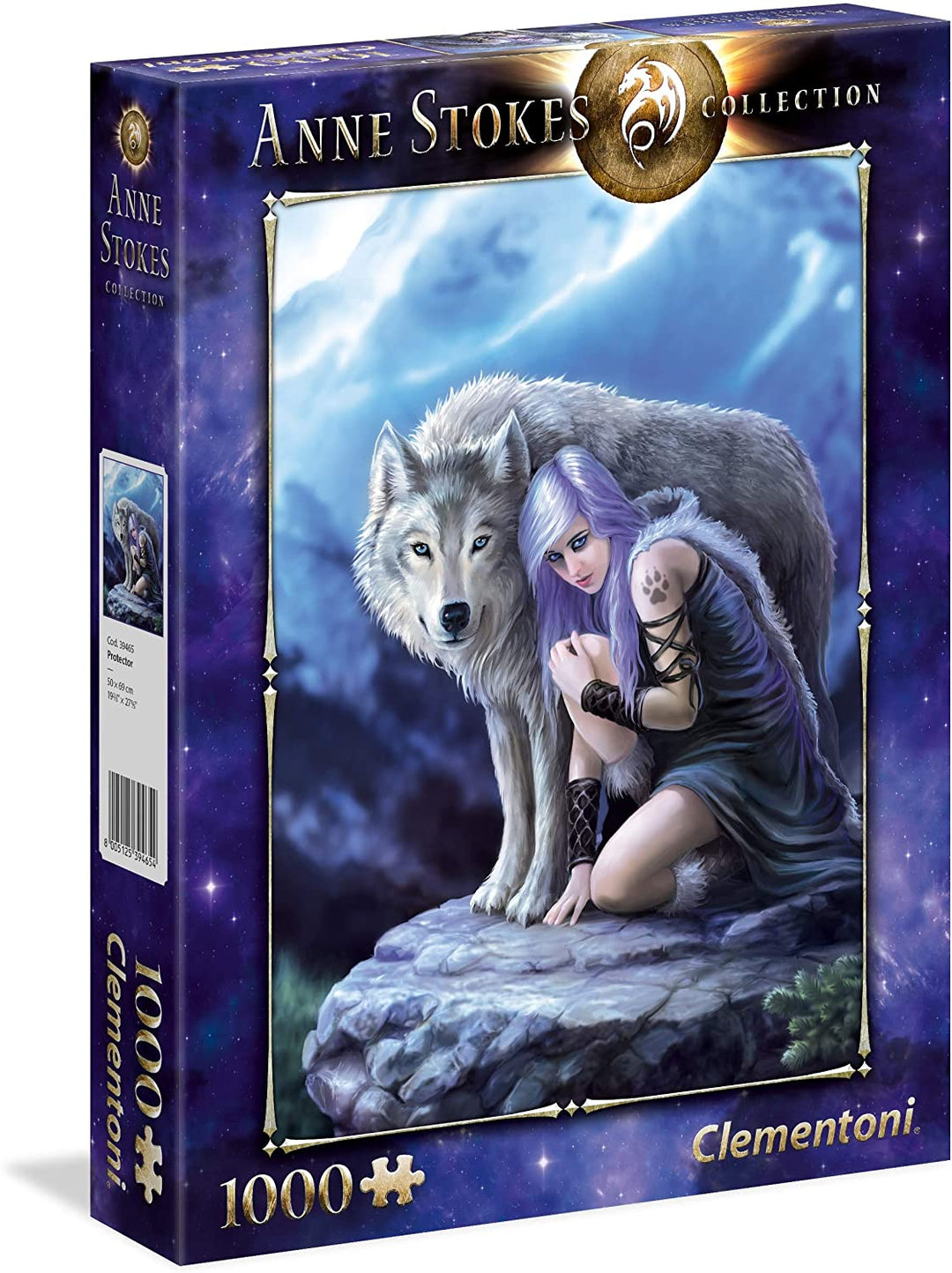 Clementoni 39465 Clementoni-39465-Collection Anne Stokes-Protecteur-1000 Pièces,