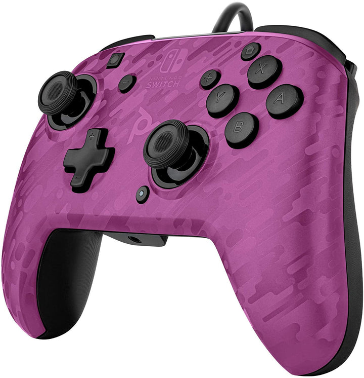 PDP Nintendo Switch Faceoff Deluxe+ Audio Wired Controller - Purple Camo, 500-134-EU-CM05