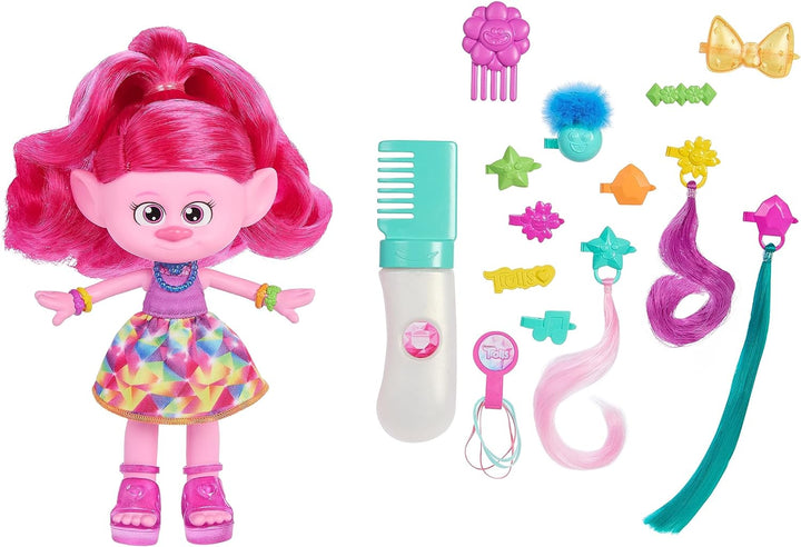 Trolls 3 Band Together Hair-Tastic Queen Poppy Fashion Doll