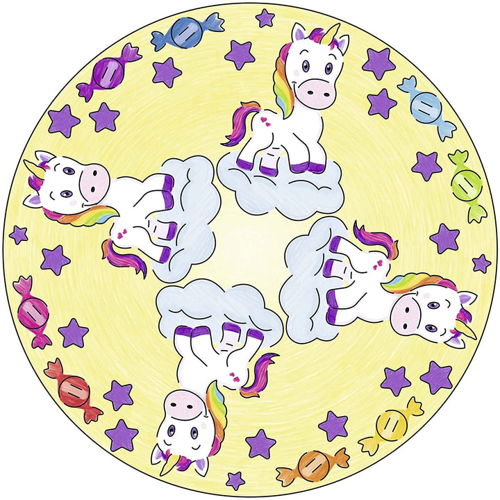 Ravensburger 29703 0 Mandala Designer Unicorn, Yellow