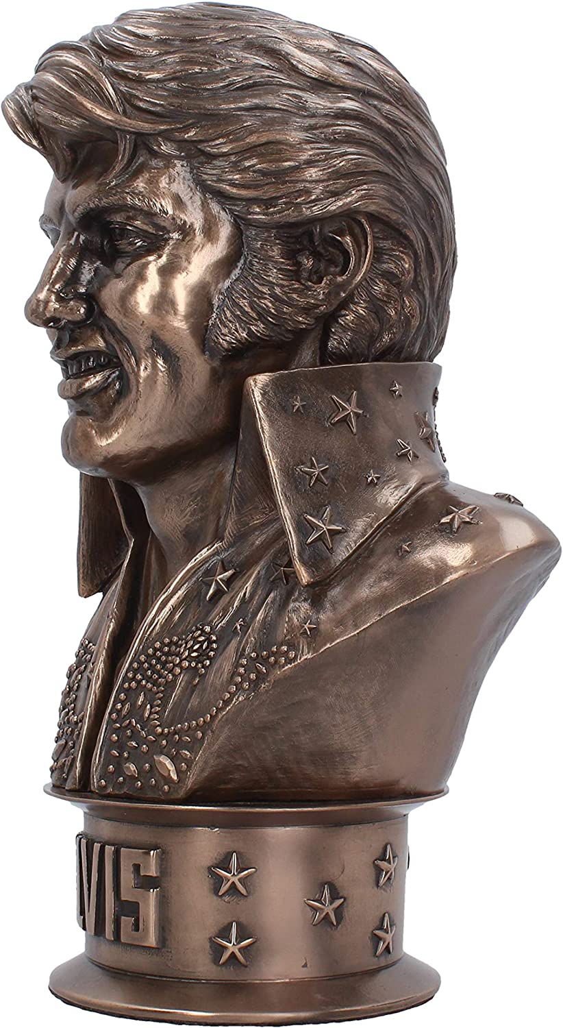 Nemesis Now Elvis Bust Figurine 33cm Bronze, Resin