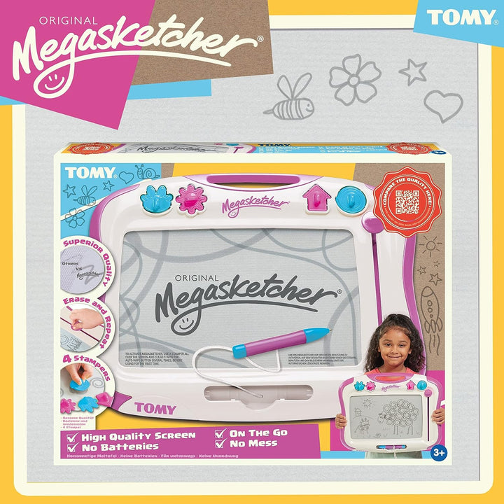 Megasketcher Tomy Games E73512 Magnetic Drawing Board, Purple