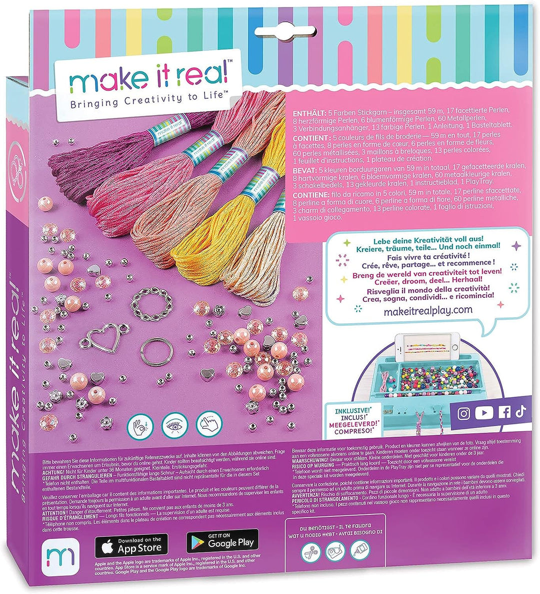 Make It Real 2901318 DIY Macrame Friendship Bracelets, Craft Kit for Children