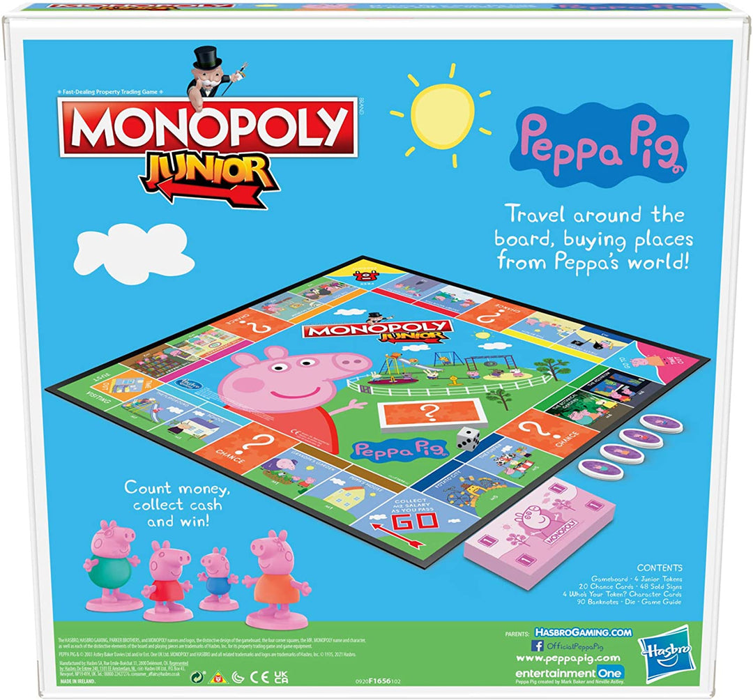 Monopoly Junior : Jeu de société édition Peppa Pig pour 2 à 4 joueurs
