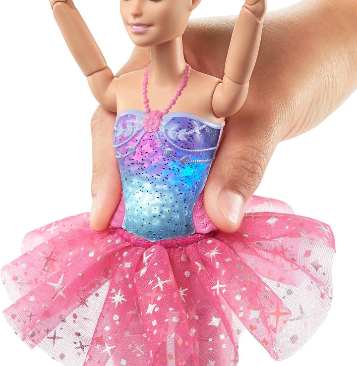 Barbie Doll | Magical Ballerina Doll | Blonde Hair | Light-Up Feature | Tiara and Pink Tutu, Ballet Dancing