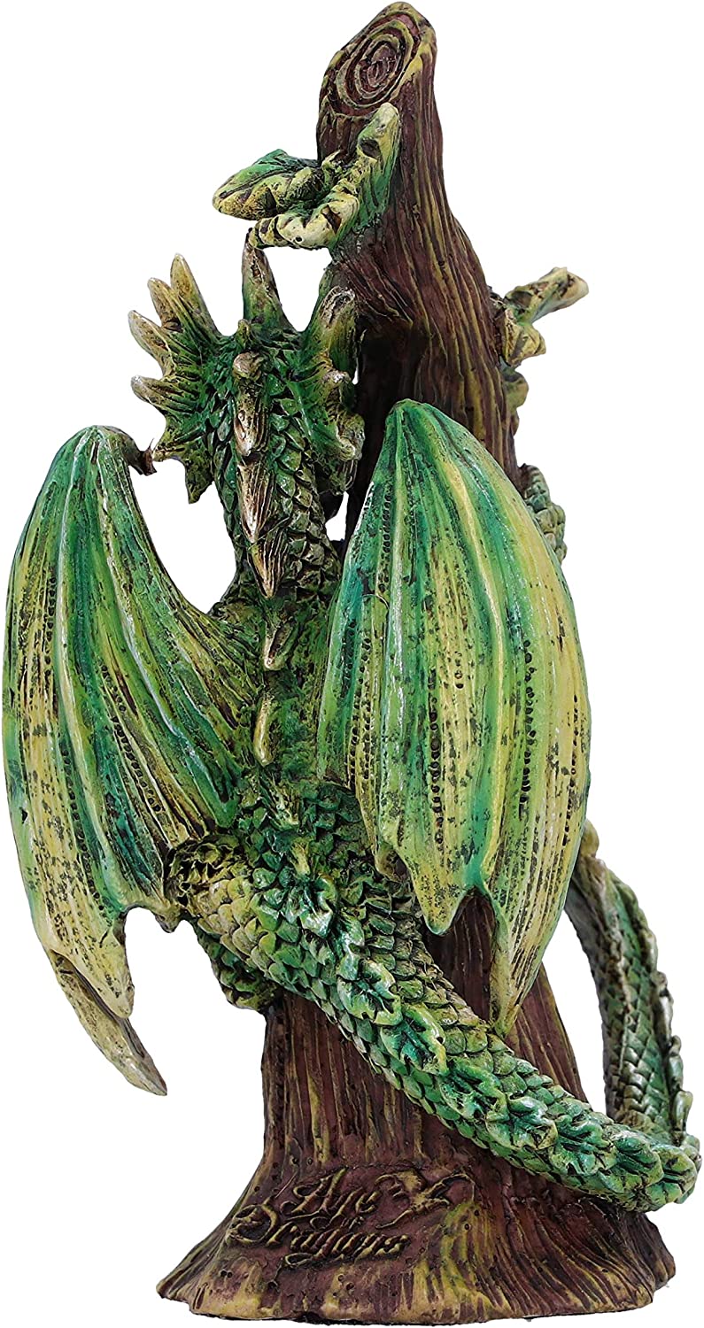 Nemesis Now Anne Stokes Age Small Forest Dragon Figurine, Green, 13.2cm