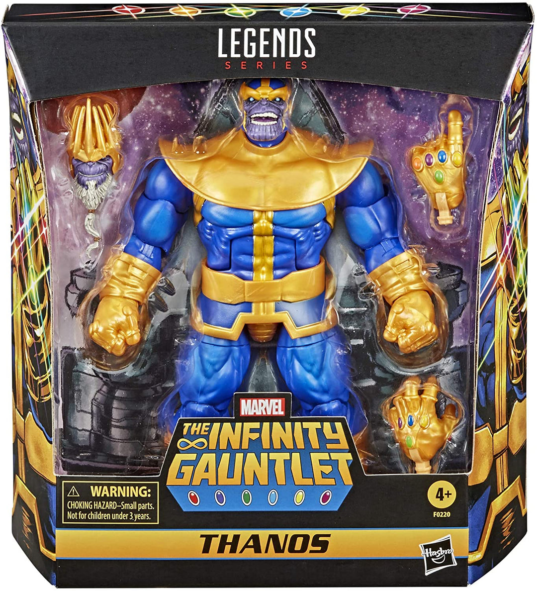 Hasbro Marvel Legends Series 6-inch Collectible Action Figure Thanos Toy, Premium Design and 3 Accessories, F0220