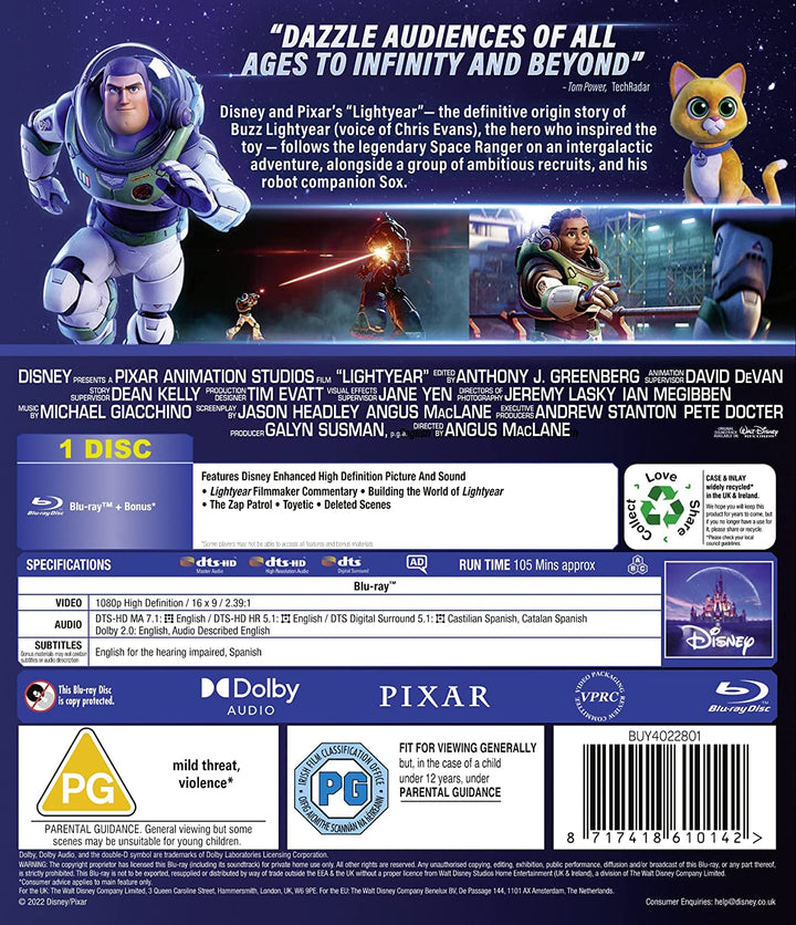 Disney & Pixar's Lightyear - Action Adventure [Blu-ray] [Region Free]