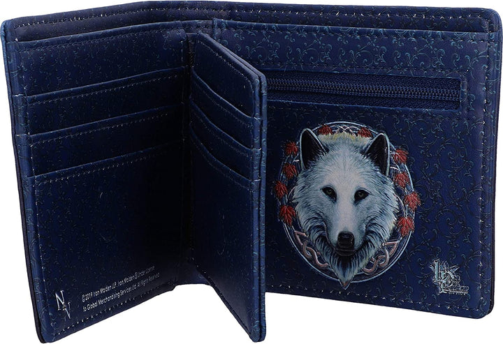 Nemesis Now Lisa Parker Guardian of The Fall White Autumn Wolf Wallet, Polyureth