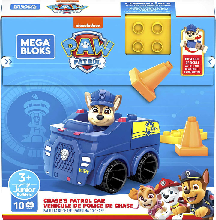 Mega Bloks PAW Patrol Chase's Police Car Building Set - Includes Posable Chase F