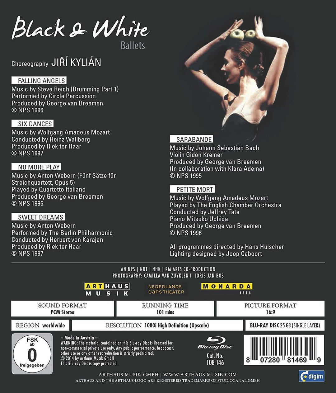 Black And White Ballets [Nederlands Dans Theater/Jiri Kylian] [ARTHAUS [2015] - Drama [Blu-ray]