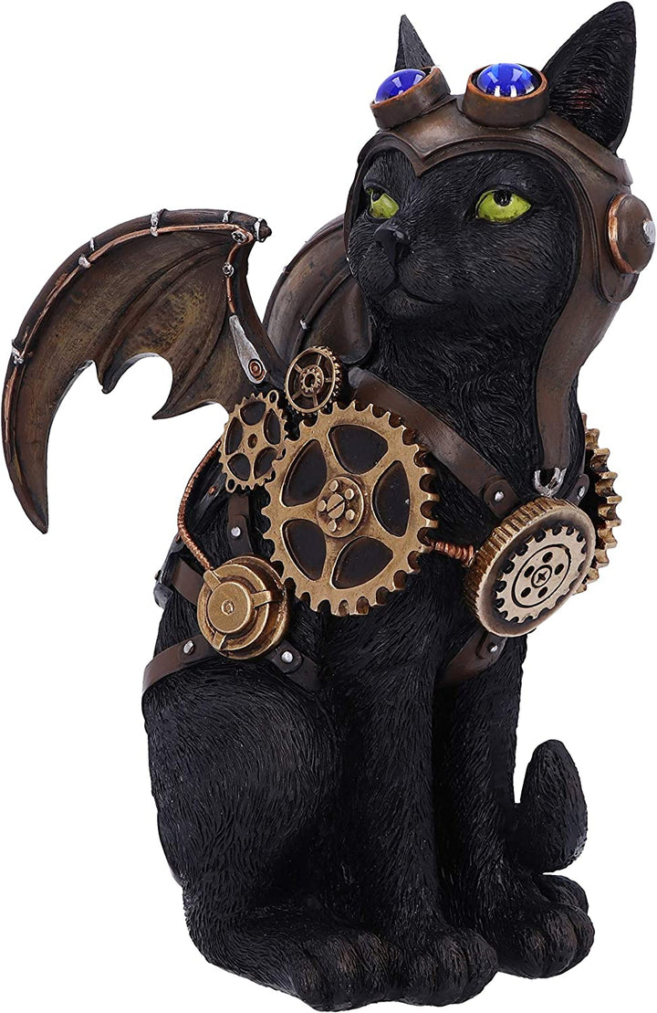 Nemesis Now Feline Flight 22.7cm Steampunk Black Cat Pilot Figurine, D5415T1