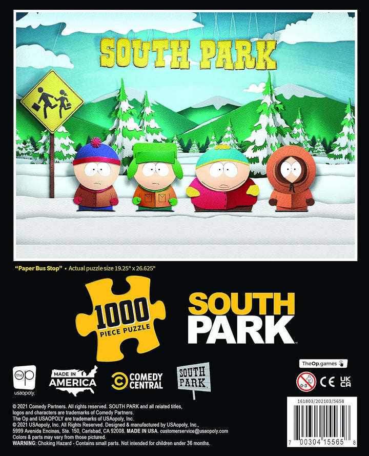 South Park Paper Bus Stop 1000 Piece Jigsaw Puzzle