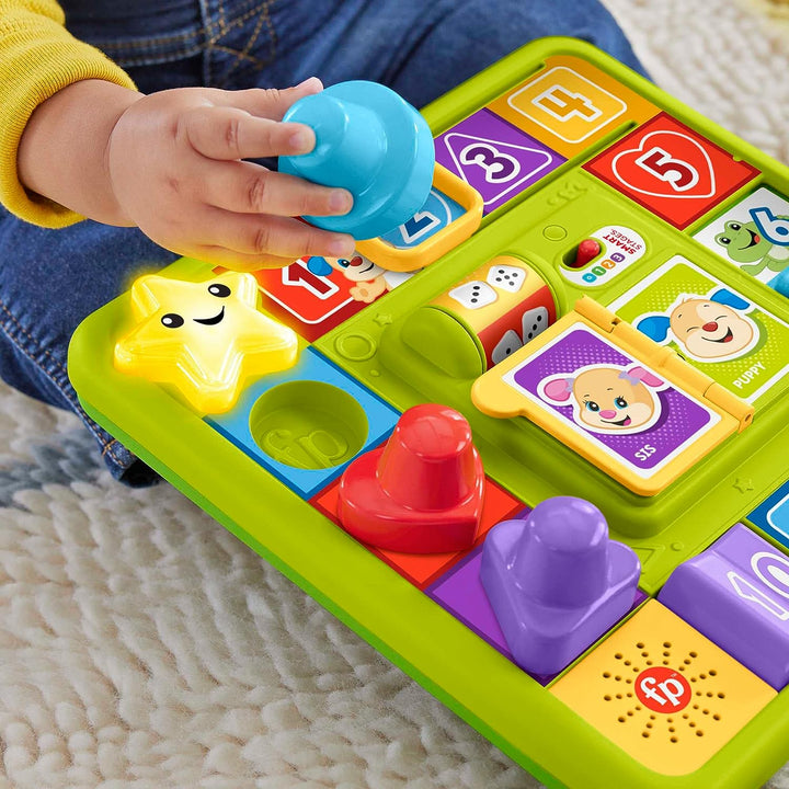 Fisher-Price Pretend Board Game Baby Toy with Lights & Smart Stages Learning Content