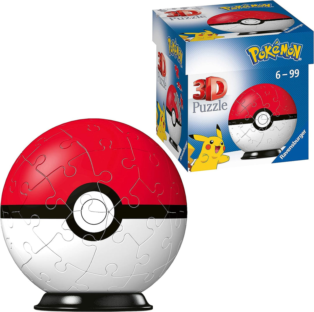 Ravensburger Pokemon Pokeball - 3D Jigsaw Puzzle Ball for Kids Age 6 Years Up