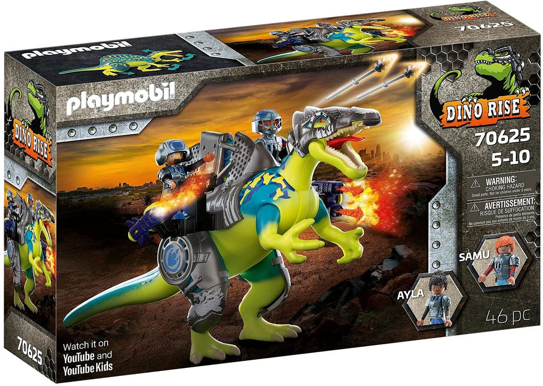 Playmobil 70625 Spinosaurus Double Defense Power Dino Rise Spielset mit Spinosaurus und ausrüstbarer Rüstung