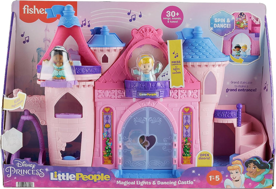 Fisher-Price Little People Disney Princess Magical Lights & Dancing Castle with 2 Figures