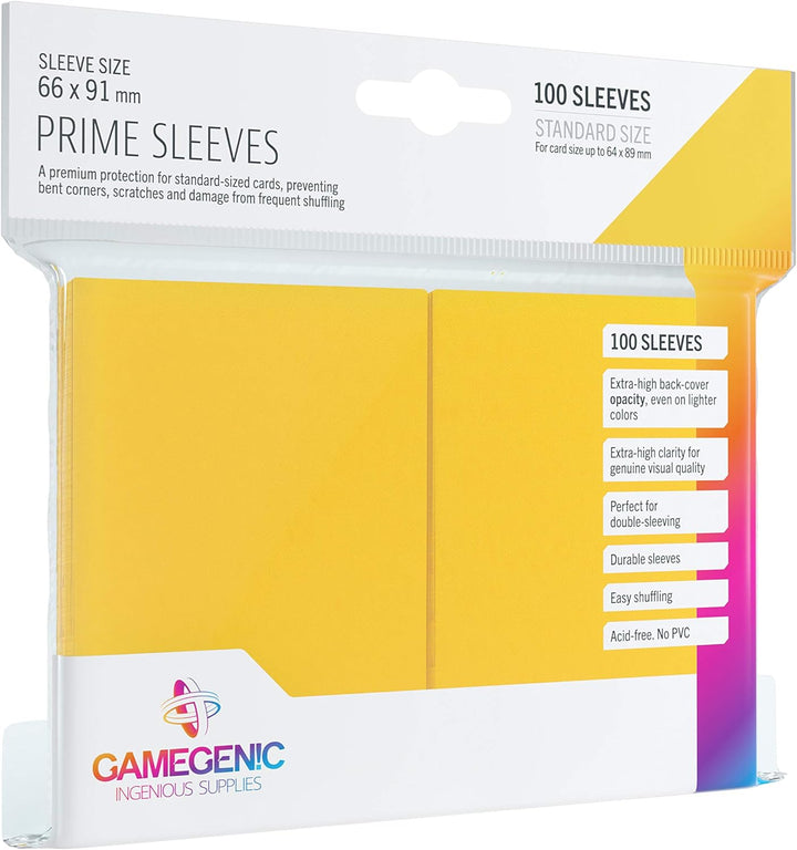 Gamegenic GGS11020ML Prime Sleeves (100-Pack), Yellow