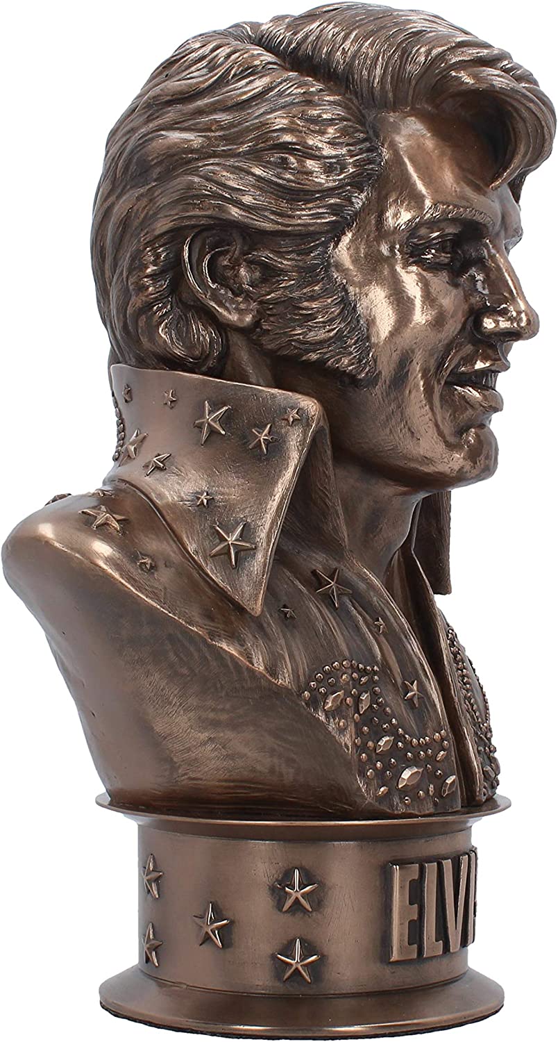 Nemesis Now Elvis Bust Figurine 33cm Bronze, Resin