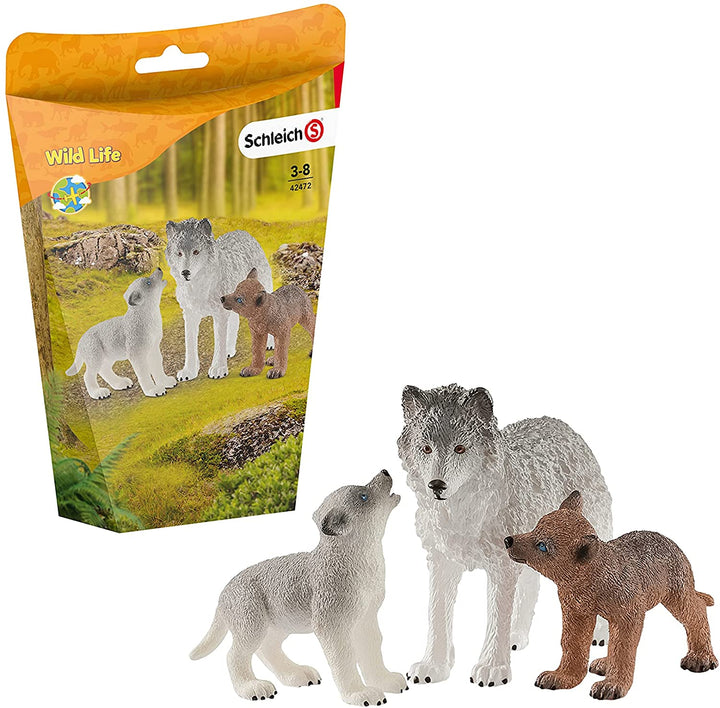 Schleich 42472 Wild Life Mère Loup avec chiots