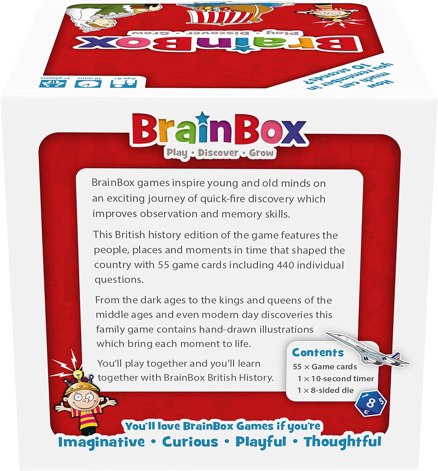 Brainbox British History Card Game - 54 Cards, 432 Questions, Ages 8+ 3