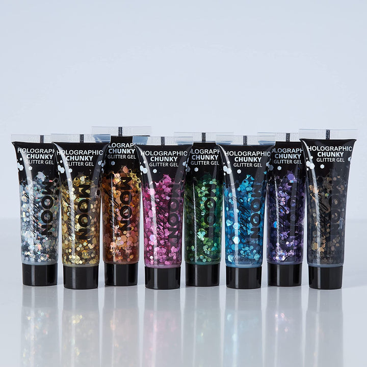 Moon Glitter - Holographic Chunky Face & Body Glitter Gel (12ml) (G13023)