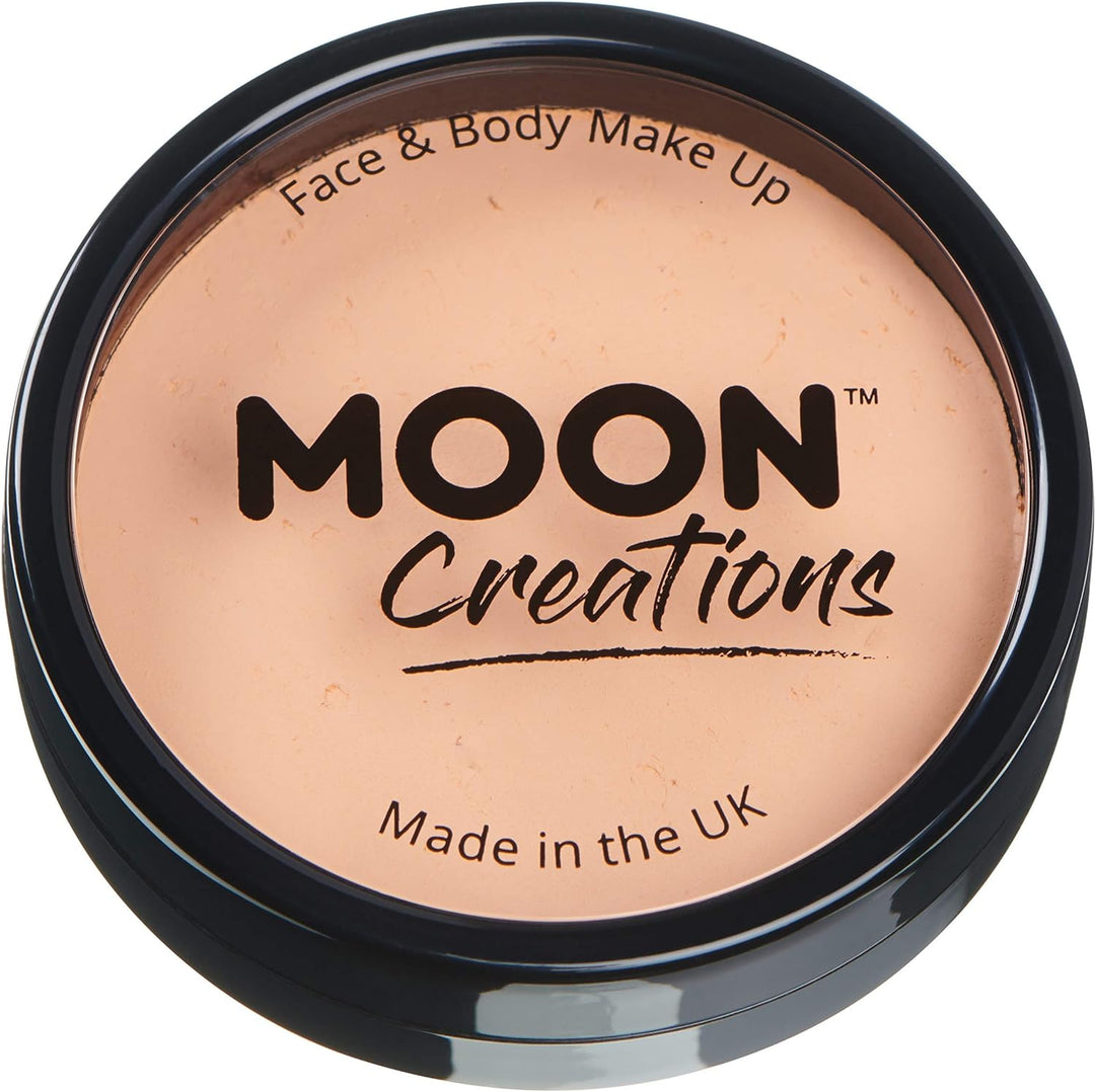 Moon Creations Pro Face & Body Paint Cake Pots - Peach - Professional Water Based Face Paint Makeup for Adults, Kids (C12637)