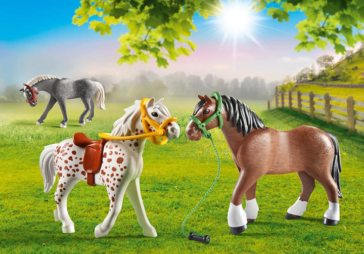 Playmobil 70683 3 Horses, Multicoloured, One Size