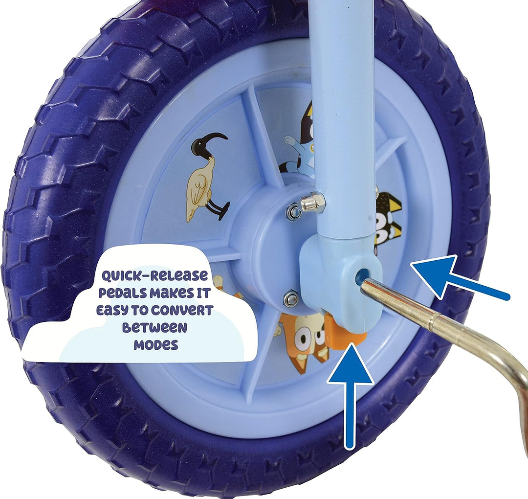Bluey - 2in1 10" Training Bike, Blue (M004686)