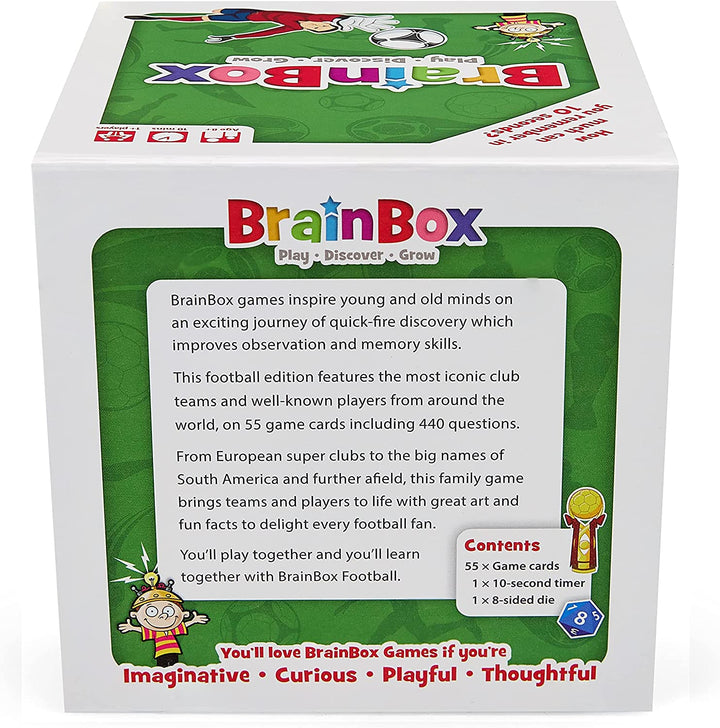 BrainBox Football Card Game | Memory & Observation | Ages 8+ (GREG124409)